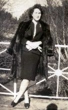 Addie Rasberry in Duke Gardens, ca 1945